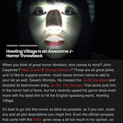 Howling Village Is an Awesome J-Horror Throwback